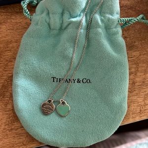 Tiffany double heart pendant necklace